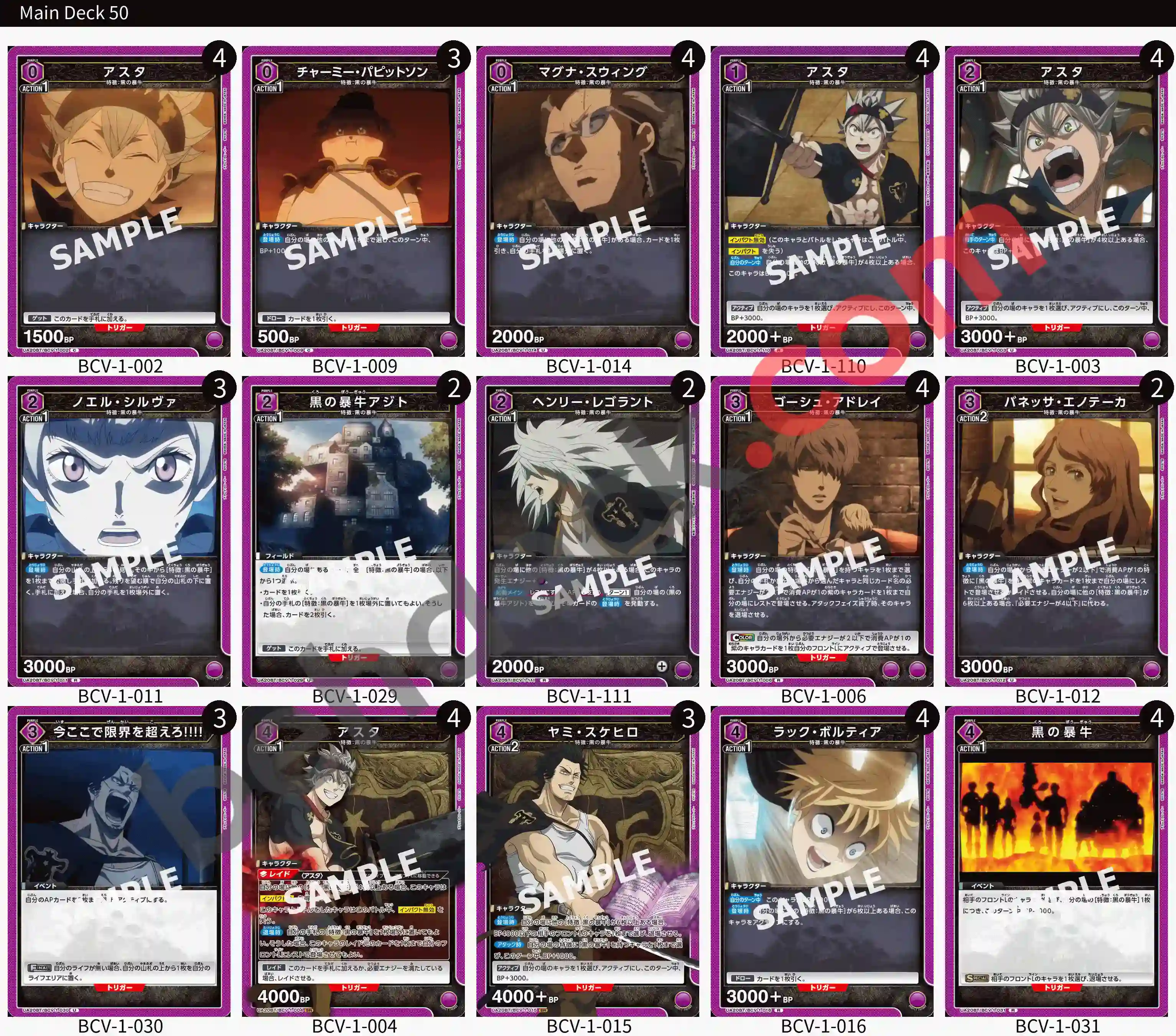Reference Build Decklist