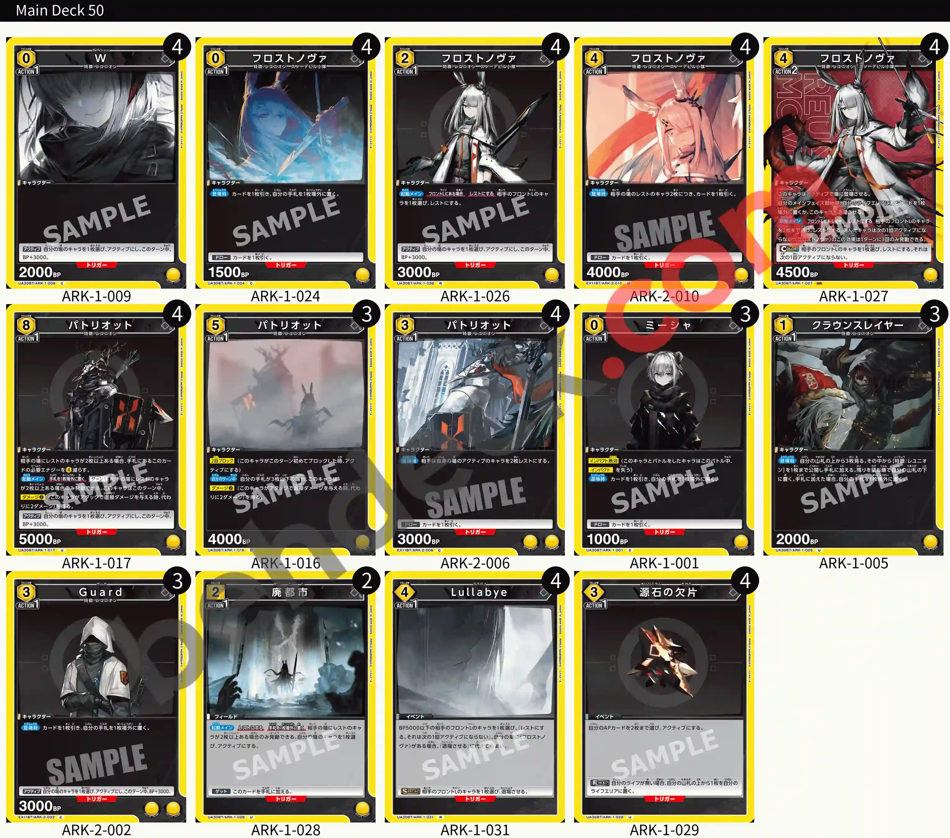 Reference Build Decklist