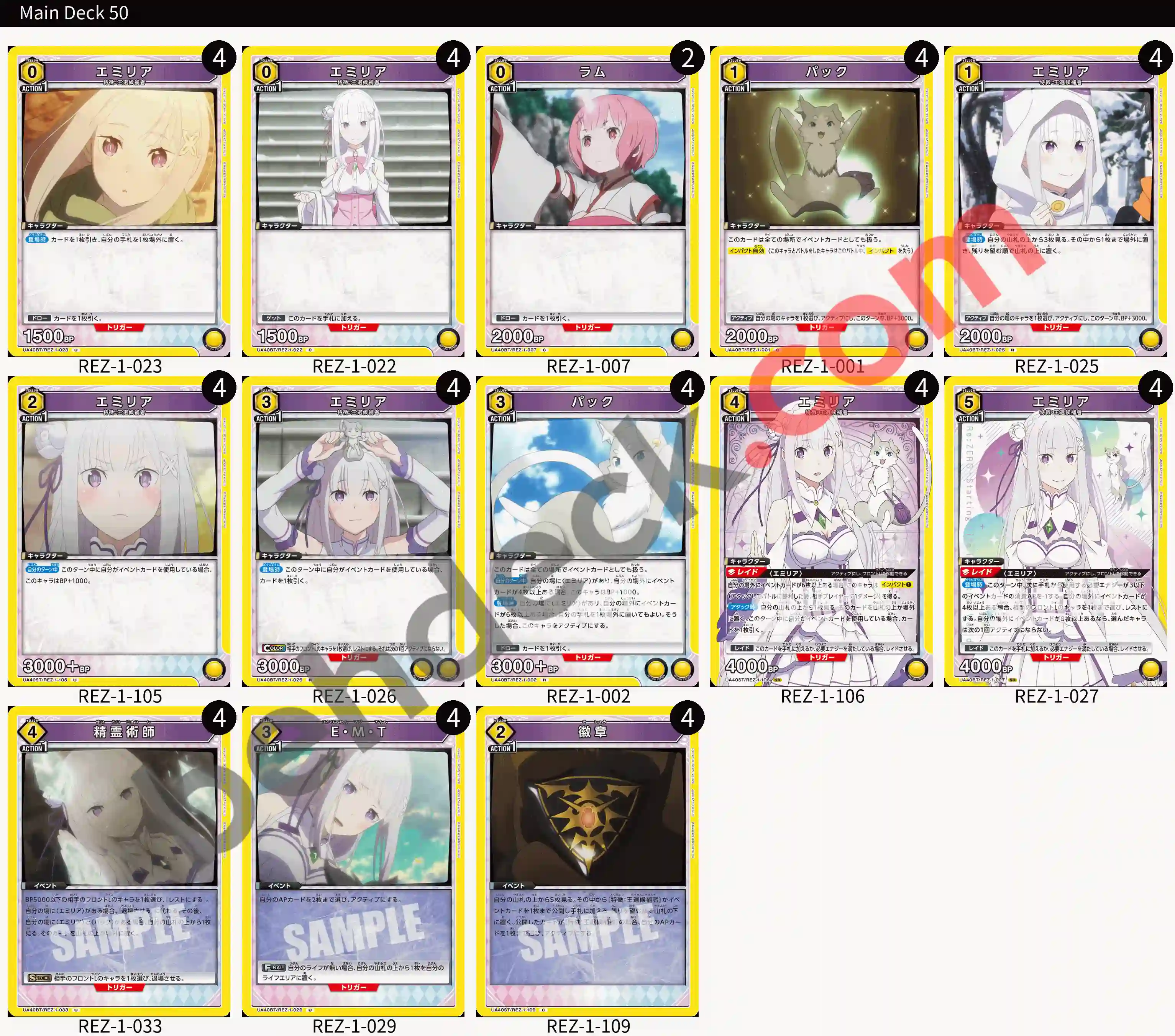 Reference Build Decklist
