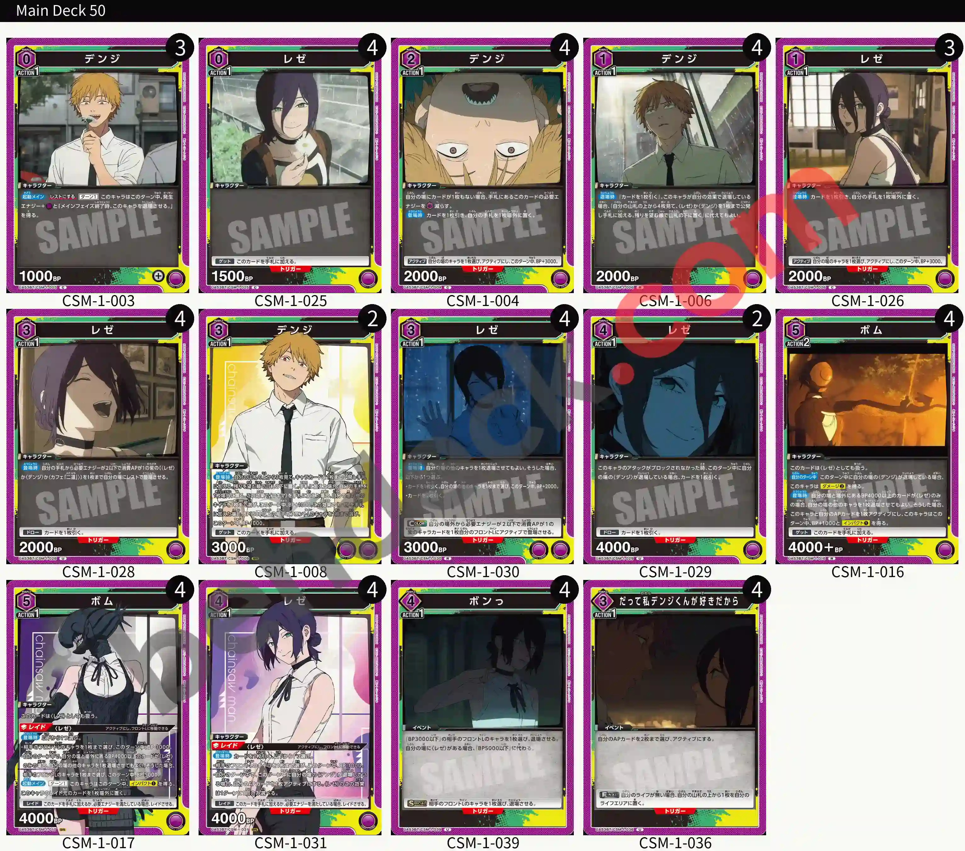Reference Build Decklist